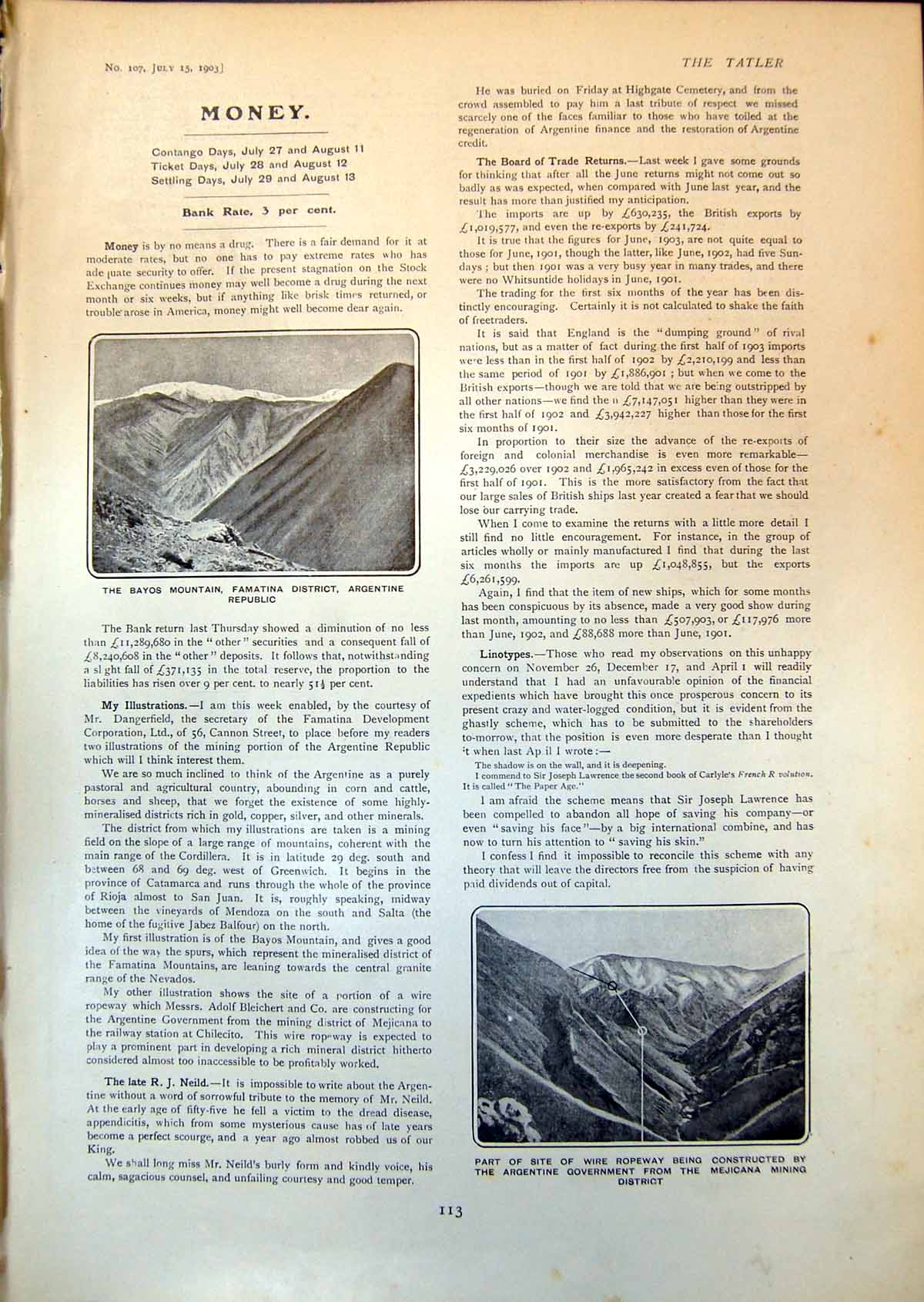 Old Bayos Mountain Famatina Argentine Wire Ropeway Mining Mejicana190 Victorian