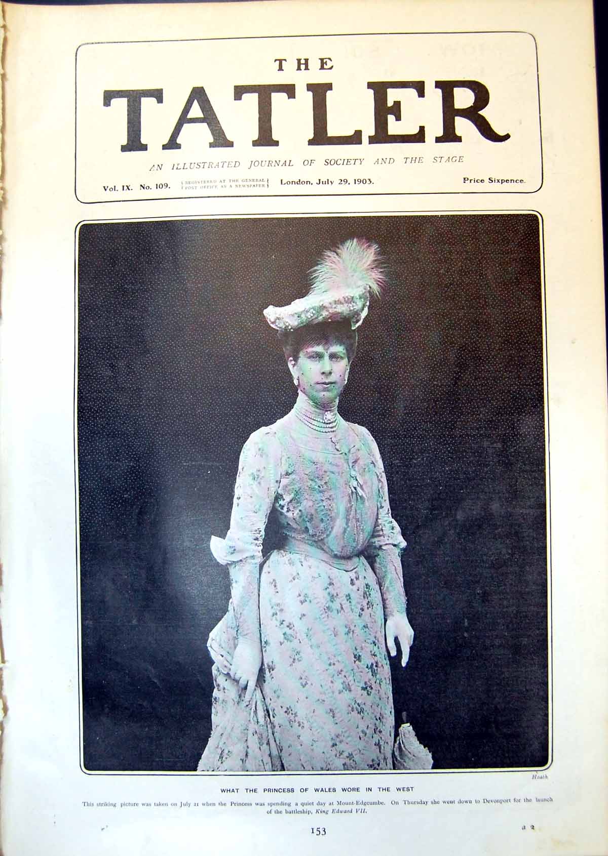 Old What Princess Wales Wore In West Spending Day Mount Edgcumbe 1903 20th
