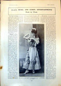 Antique Old Print Miss Vidal Isa Bowman Henry Irving 1869 Doctors Robes 1903