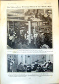 Antique Print Editorial Ing Offices Daily Mail Repairing Puncture Tyre 1903