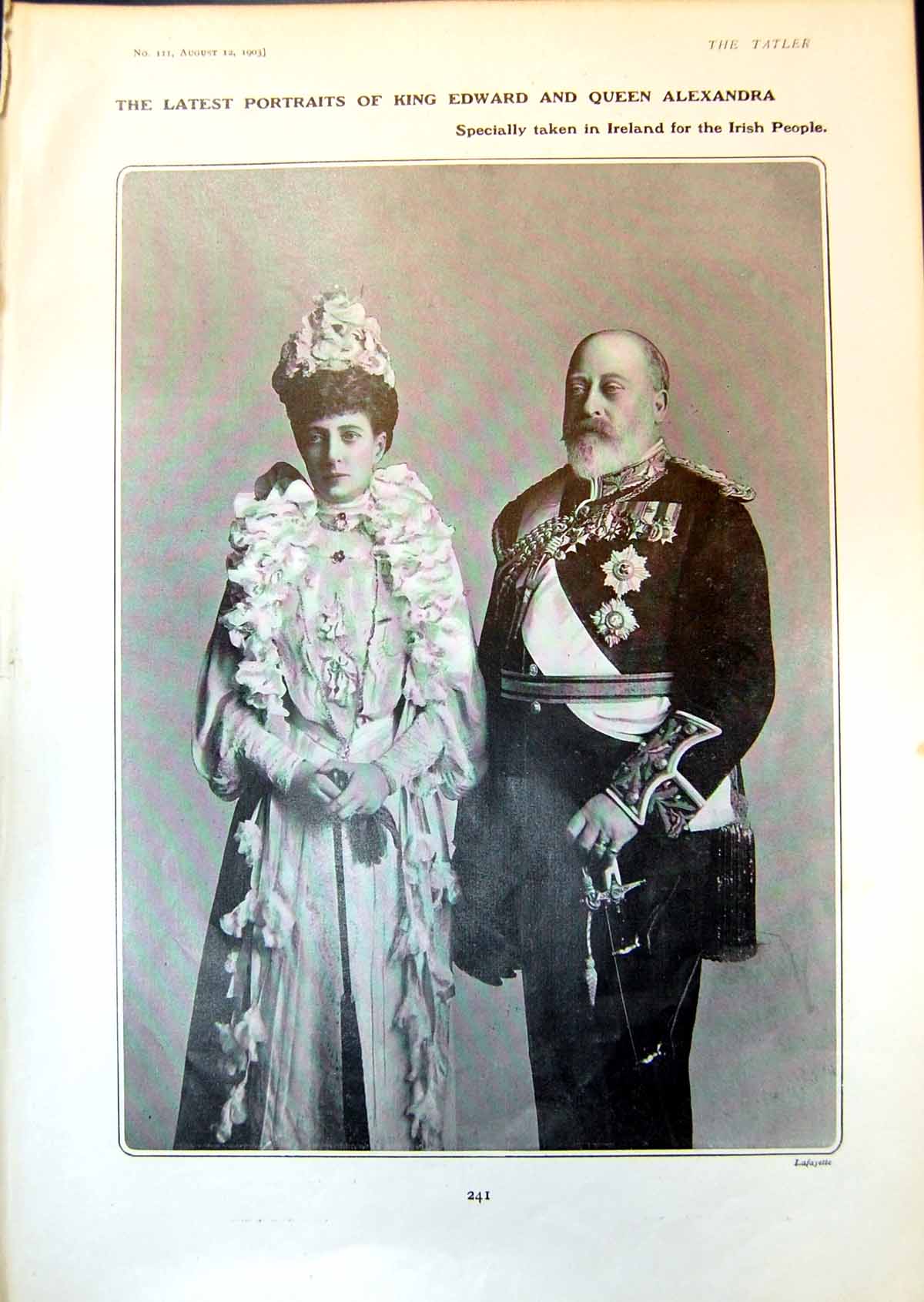 Old King Edward Queen Alexandra Cowes Week Yachts Castle Anchor 1903 20th