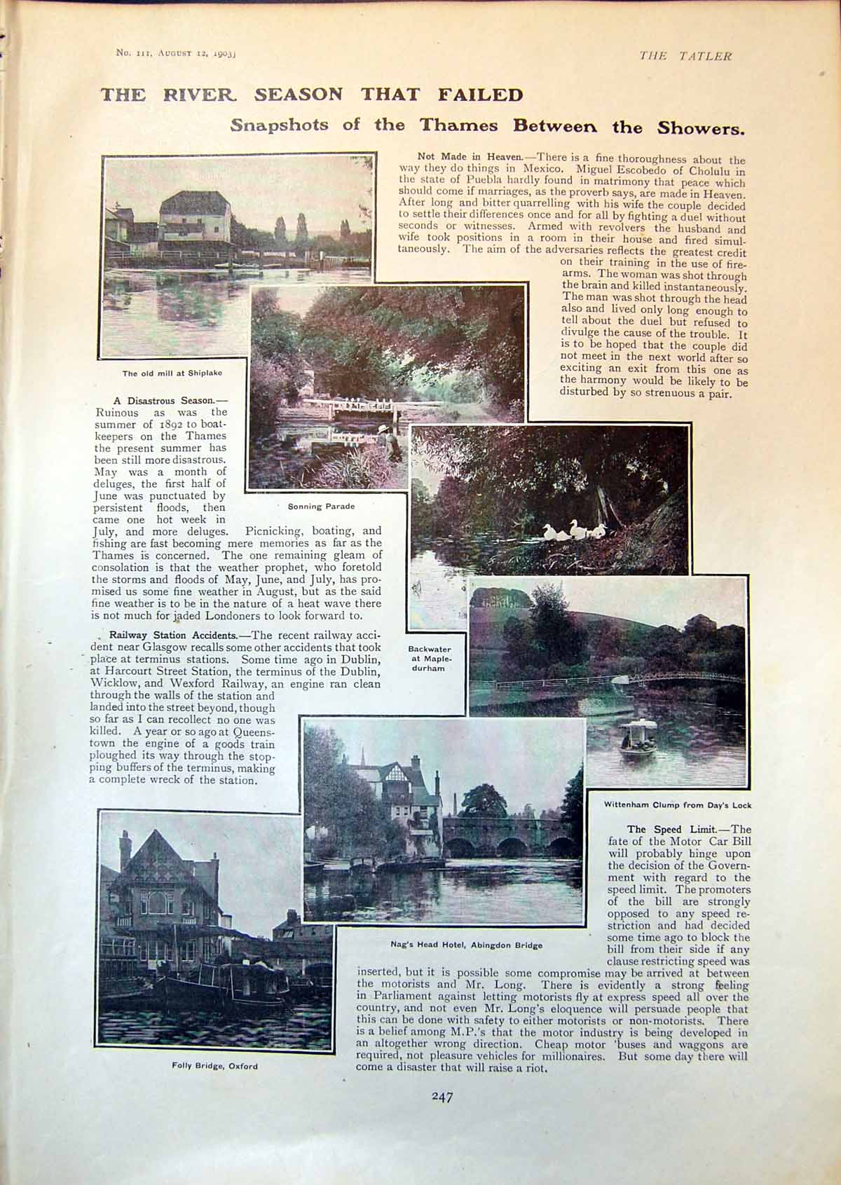 Old Thames Shiplake Folly Bridge Oxford Oxford Cambridge Golf Team190 20th