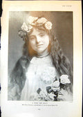 Old Print Eileen Guinness Irish Berlins Rotten Row Mrs Ulric Thynne 1903 20th
