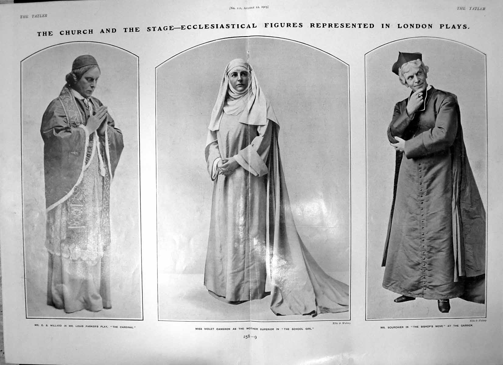 Old Church Stage London Plays School Girl Cardinal Bishops Move 1903 20th