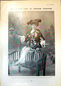 Antique Old Print Miss Letty Lind Chinese Costume Manning Lifeboat Boys 1903