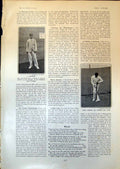Old Print Cricket J Douglas Ranji Moravian Small Church Feetter Lane 1903 20th