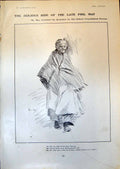 Old Antique Print Serious Side Late Phil May Picture Poem Lady Cloak 1903 20th