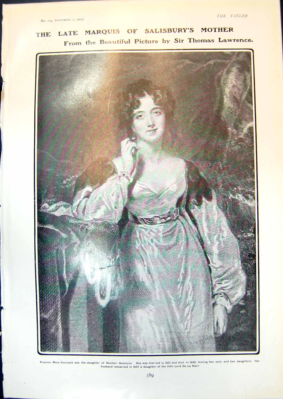 Old Marquis Salisburys Mother Milliner Millionaire Millie Legarde 190 20th
