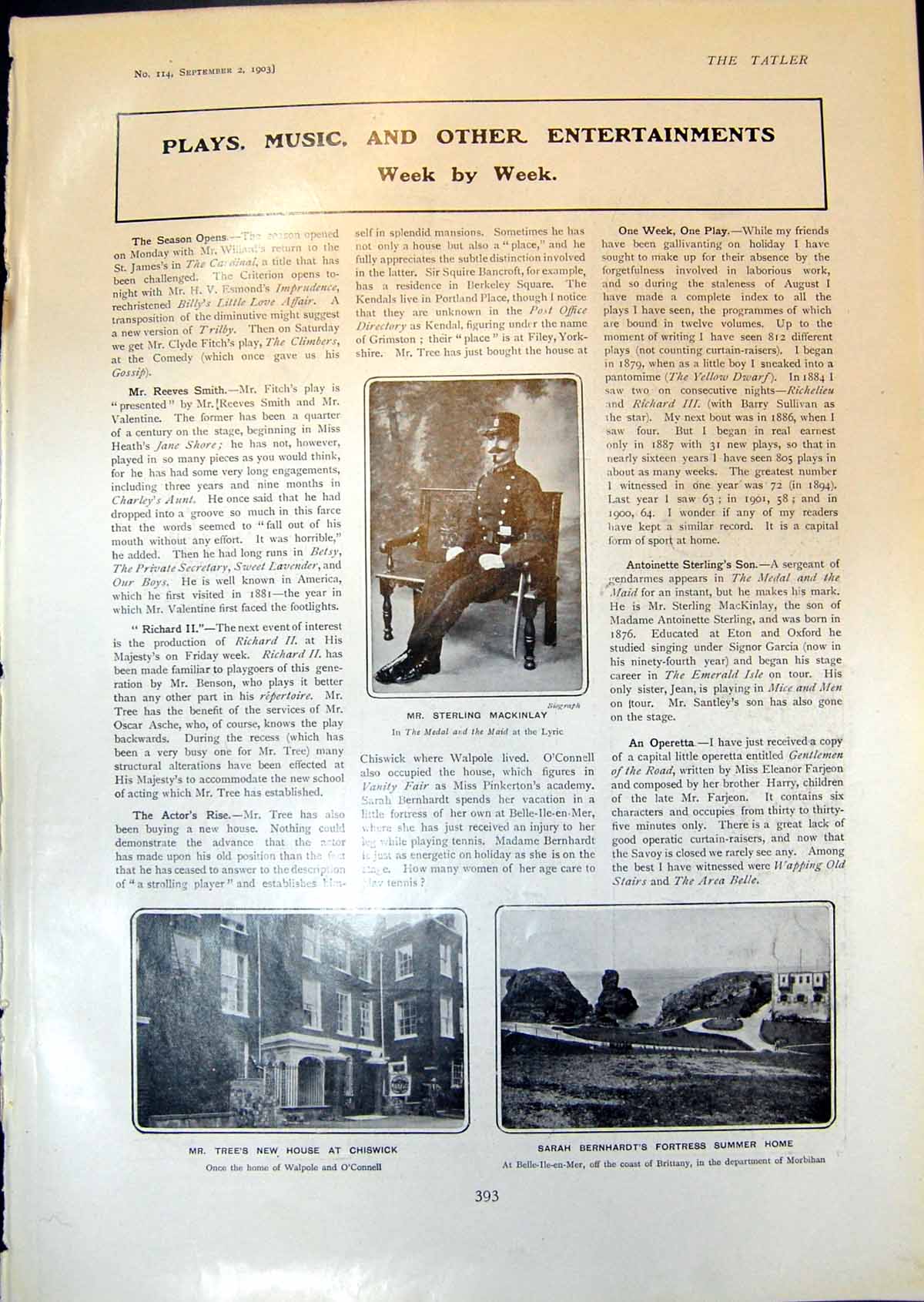 Old Sterling Mackinlay Mr Trees House Chiswick Opera Fanny Moody 1903 20th