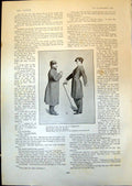 Antique Old Print Two Actors Conversation Engagement Salary Pudding Act 1903