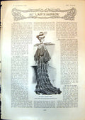 Antique Old Print Ladys Mirror Early Autumn Gown Useful Blouse Flannel 1903