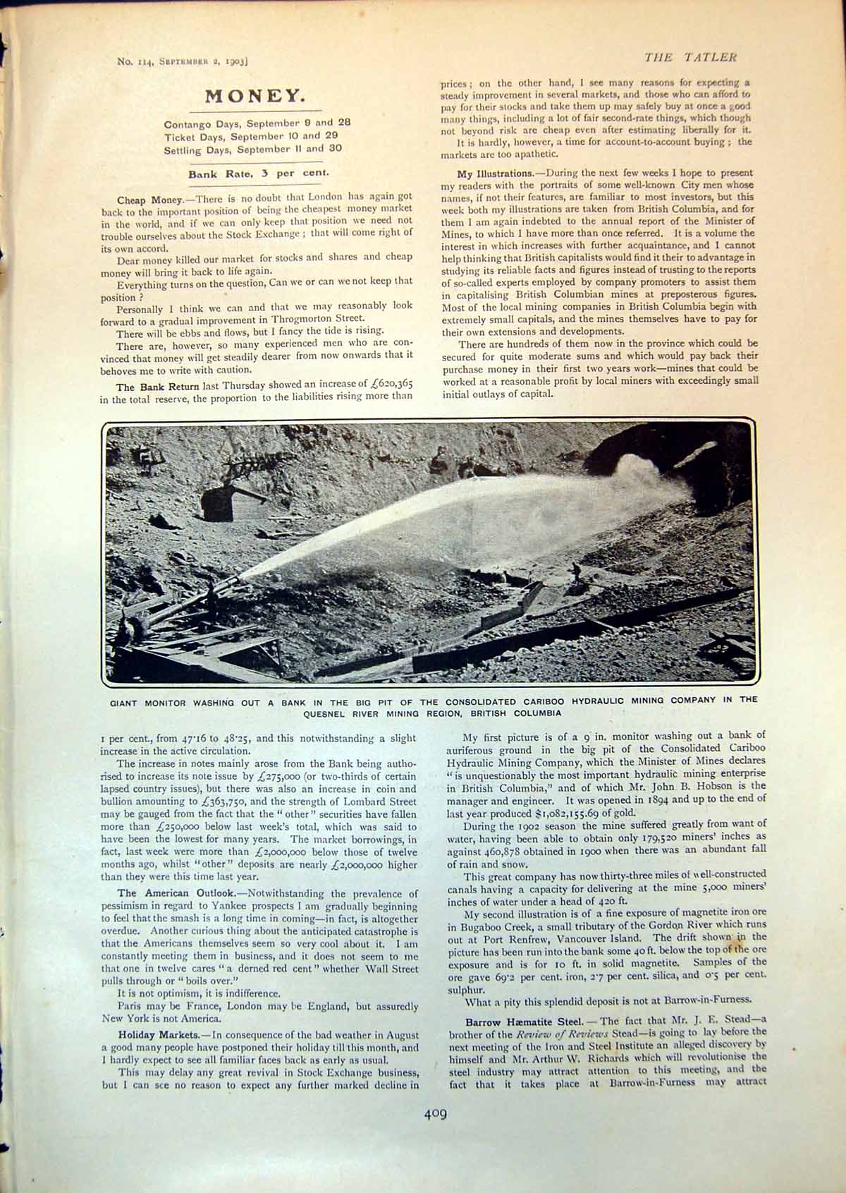 Old Washing Bank Mining Co Iron Ore Bugaboo Creek Vancouver Island190 20th