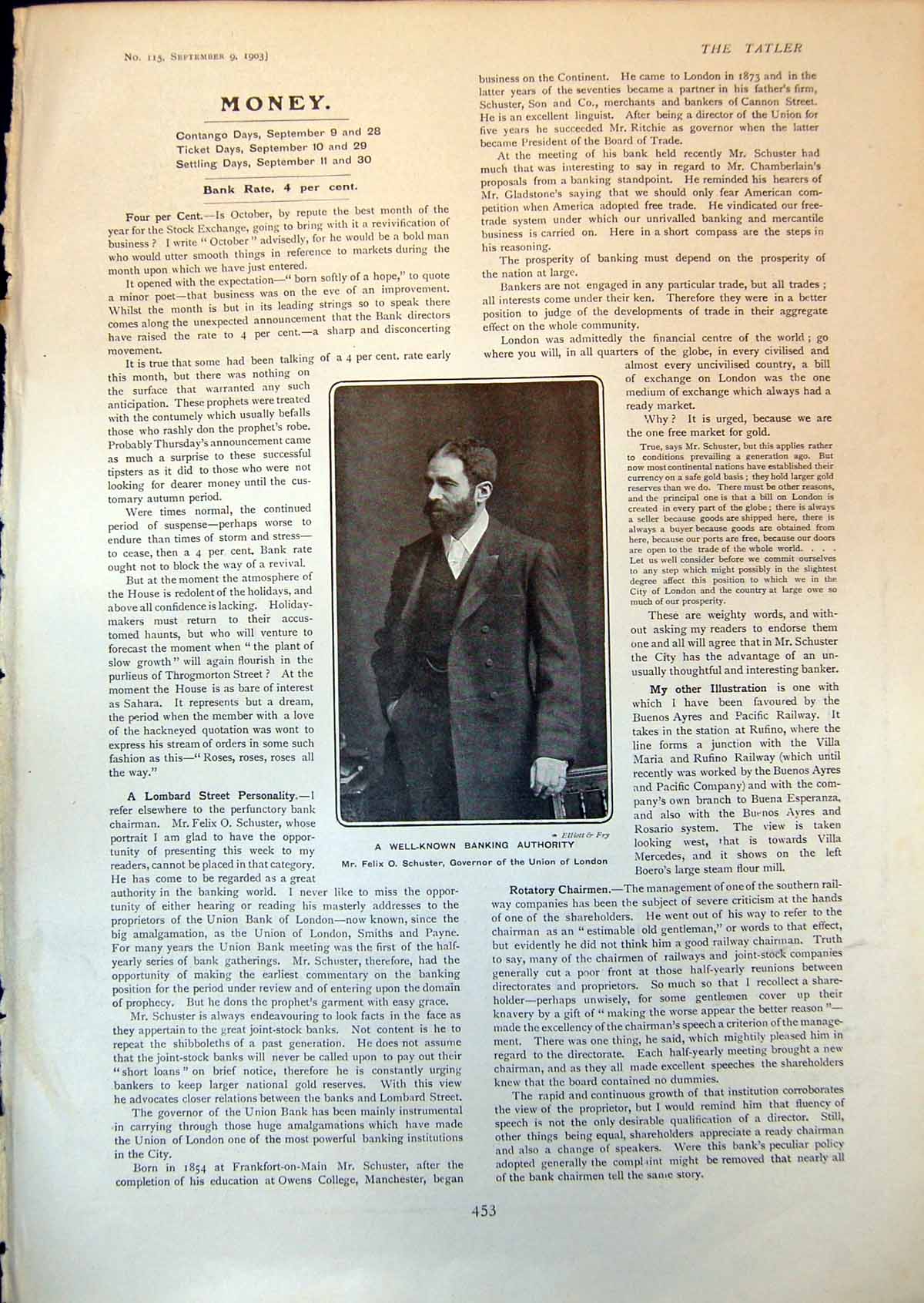 Old Felix Schuster Banking Buenos Ayres Pacific Railway Rufino Statio