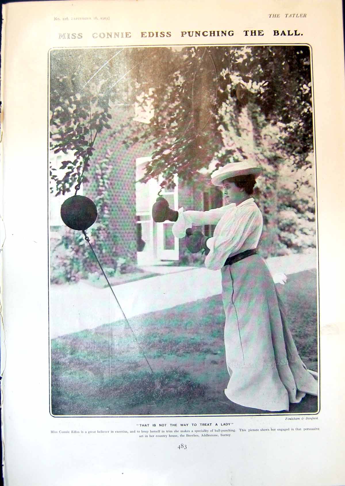Antique Old Print Connie Ediss Kitty Gordon Nell Richardson Alma Mara 1903 20th