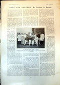 Old Golfers Cricket Match Lords Fielder Kent Bowler Relf Sussex 1903 20th