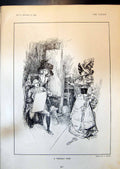 Old Antique Print Friendly Pose R Savage Artist Painting Young Lady 1903 20th