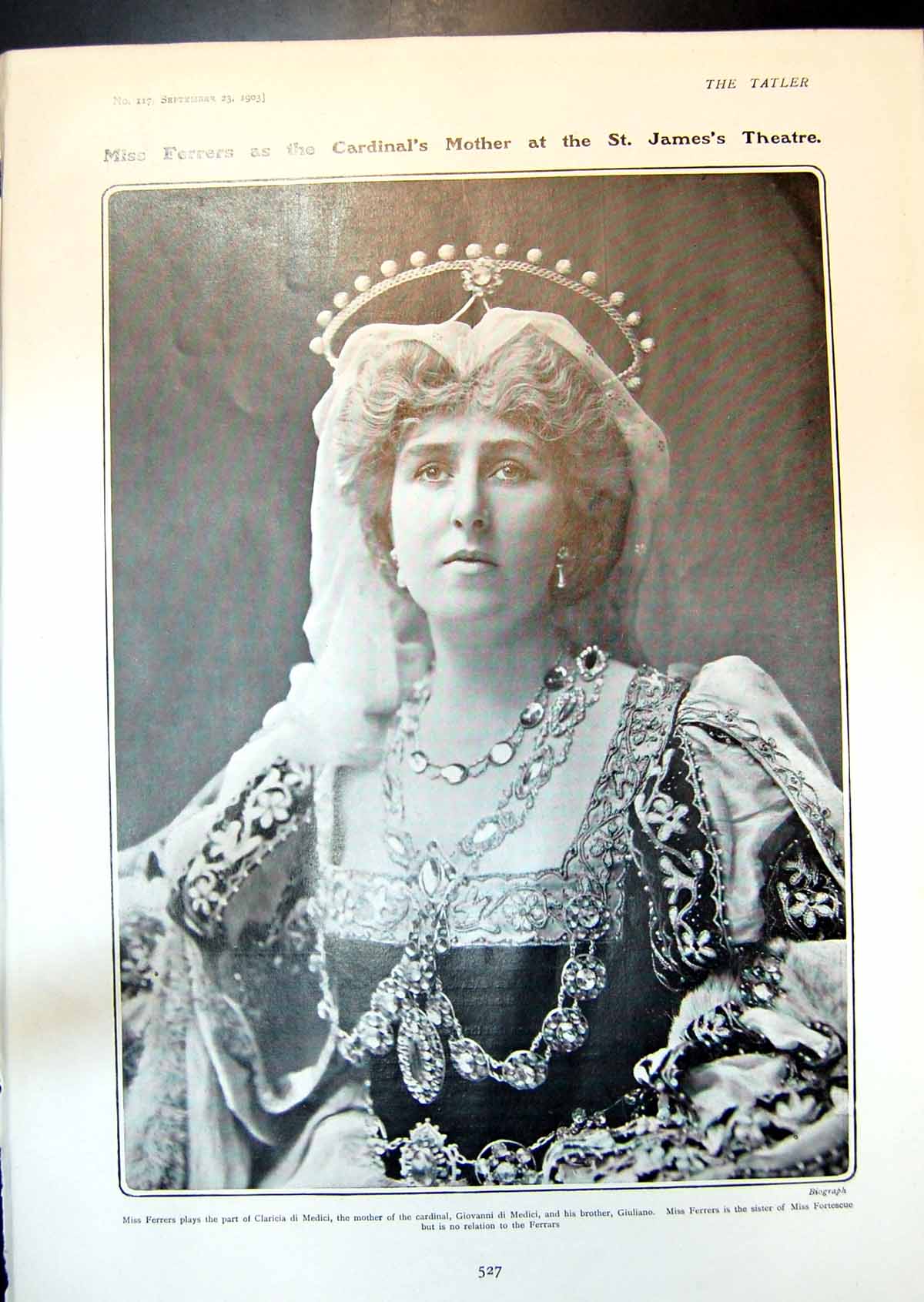 Old Miss Ferrers Cardinals Mother Mdlle Pilar Morin Michael Braham190 20th