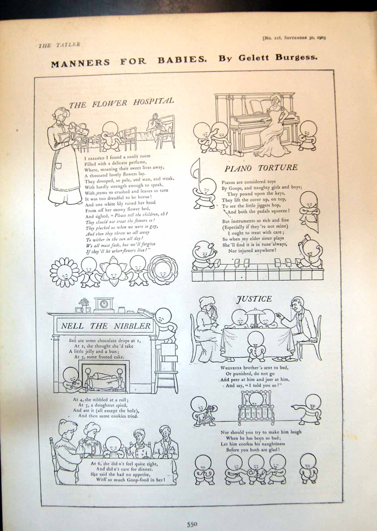 Antique Print Manners Babies G Burgess Two City Men Millionaire Dealer 1903