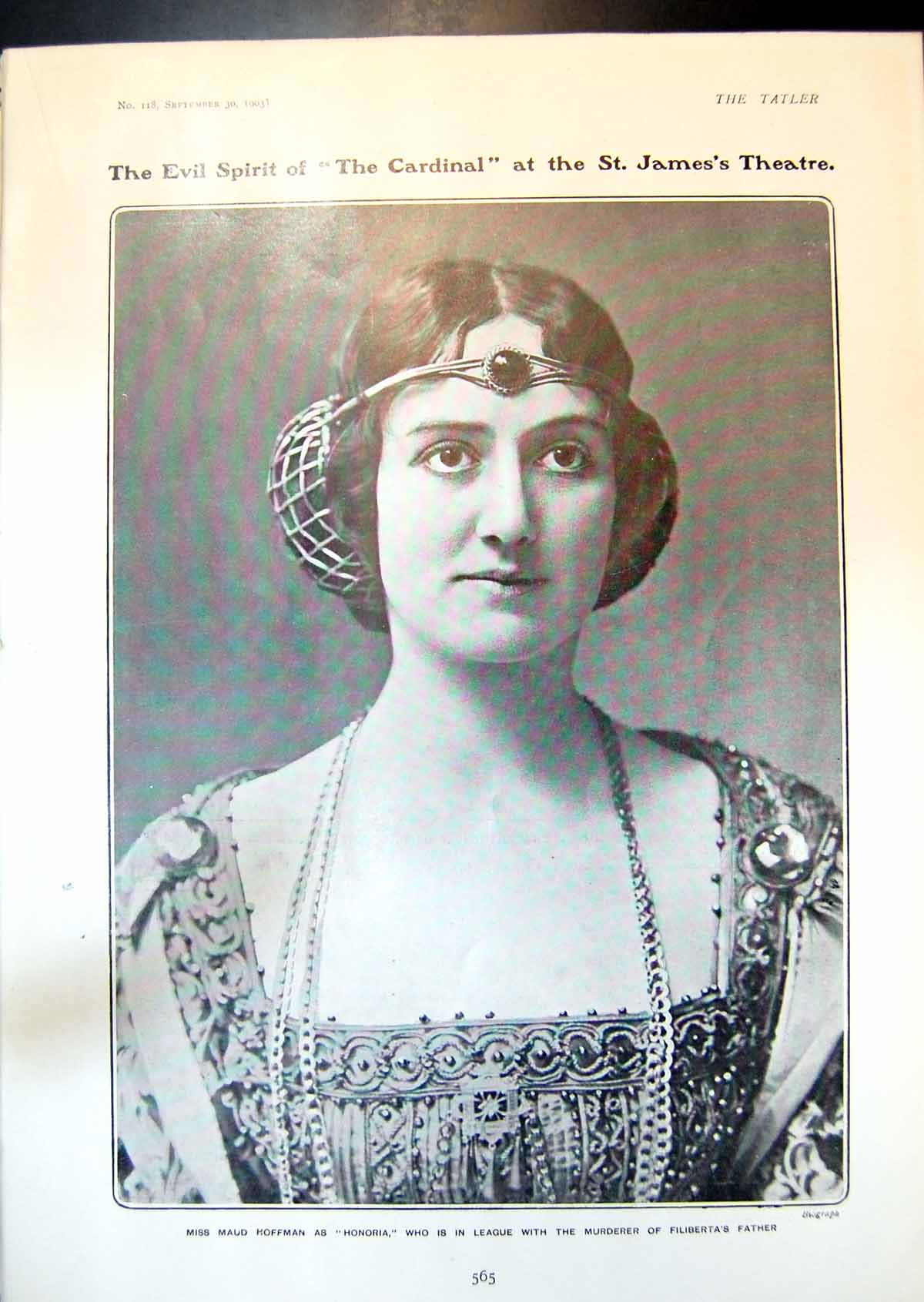 Old Maud Hoffman Cardinal St James Theatre Autumn Yorkshire Moors1903 20th