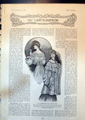 Old Print Ladies Evening Gowns Necklace Earrings Parisian Diamond Co 1903 20th