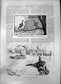 Old Antique Print Humour Longtails Boys Quarreling Tom Morris Golfer 1903 20th