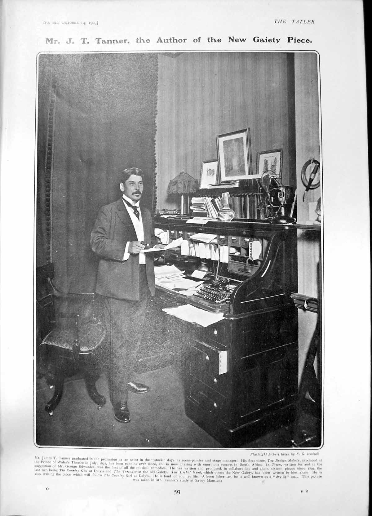 Old Jas Tanner Actor Agnes Blyth Fiancee P Warner Son Hugh Munro 1903 20th