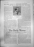 Old Antique Print Alfred Harmsworth Proprietor Editor Daily Mirror 1903 20th