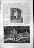 Antique Print Last Lyceum German Crown Prince Deerstalker Golf Kashmir 1903