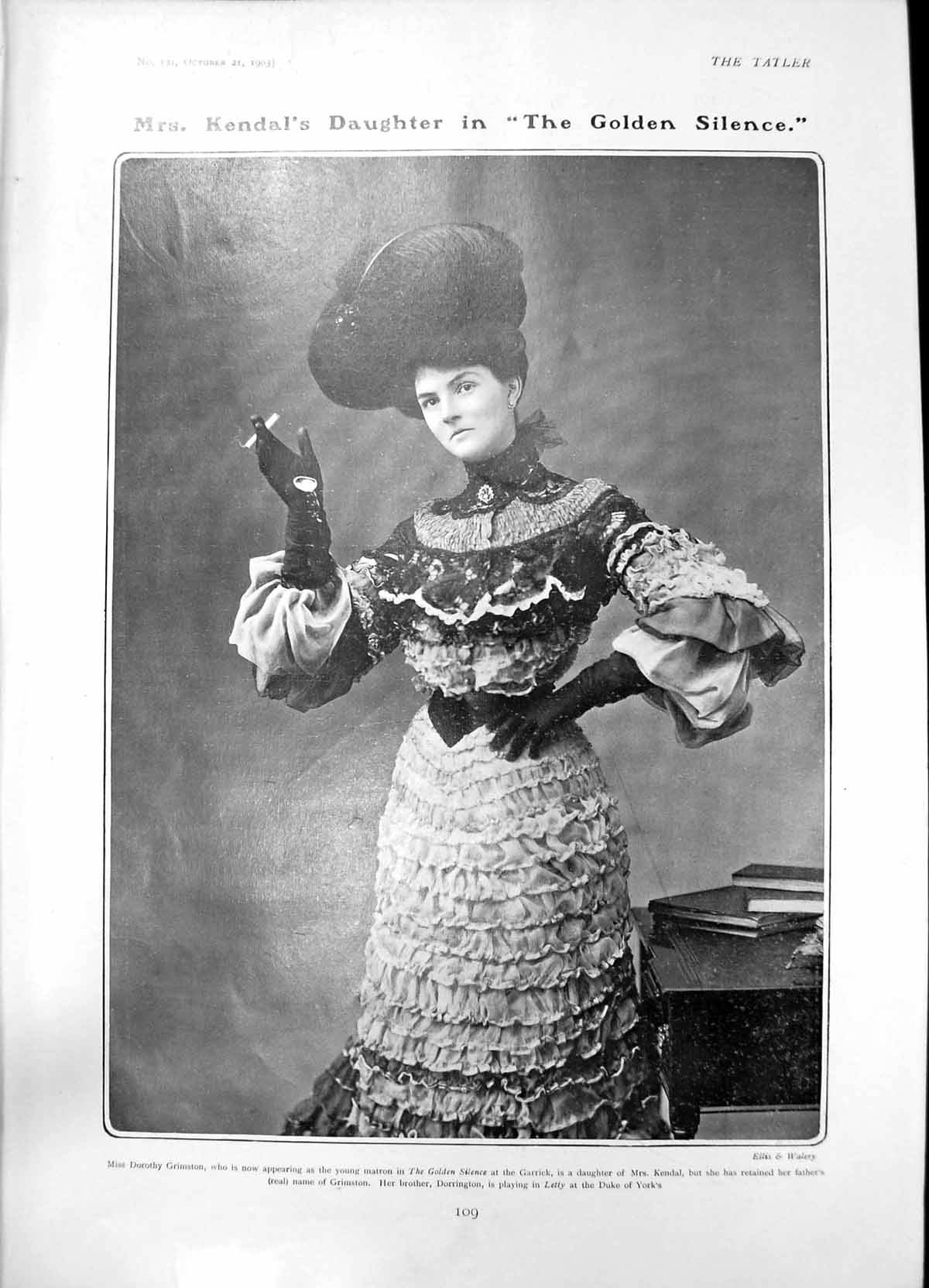 Old Print Dorothy Grimston Gen Silence Frank Tyars Helen Mar G Waller190 20th