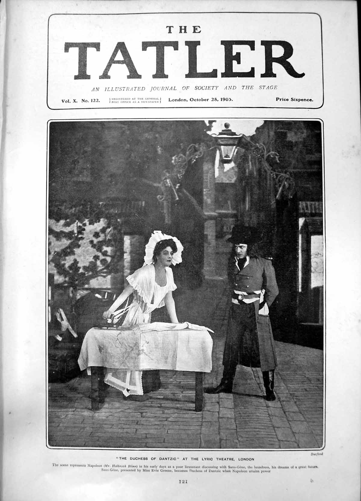 Antique Print Duchess Dantzic Lyric Theatre Holbrook Blinn Evie Green 1903 20th