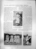 Antique Old Print Paris Walking Race Midinettes Mdlle Jeanne Cheminel 1903 20th