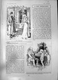 Old Print Humourr Lost Opportunity Barrister Rhona Adair Golf Homburg1903 20th
