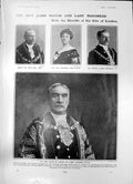 Old Lord Mayor Mayoress Sheriffs London Sir J Ritchie Elizabeth Asqui