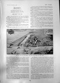 Antique Old Print Birds Eye View Buenos Ayres Southern Dock Boca Mole 1903 20th