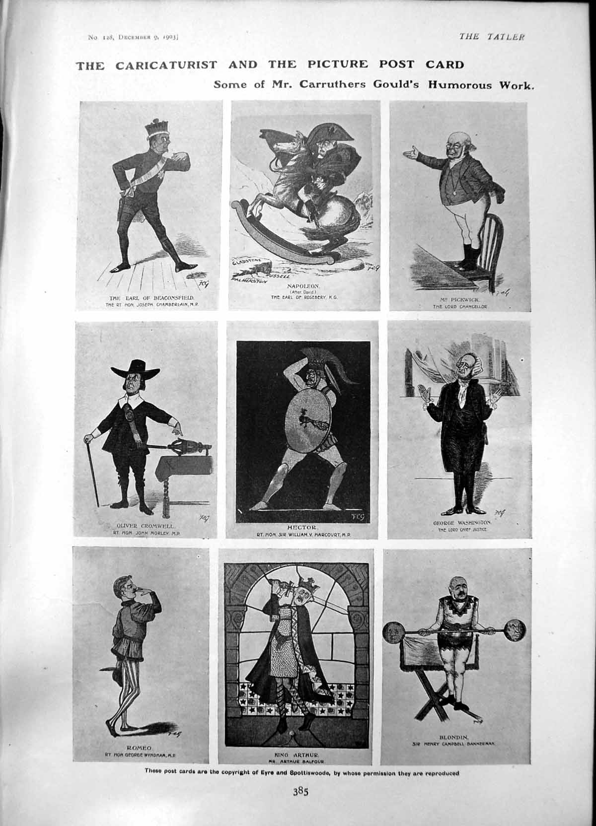 Old Antique Print Carruthers Goulds Humorous Work Picture Post Card 1903 20th