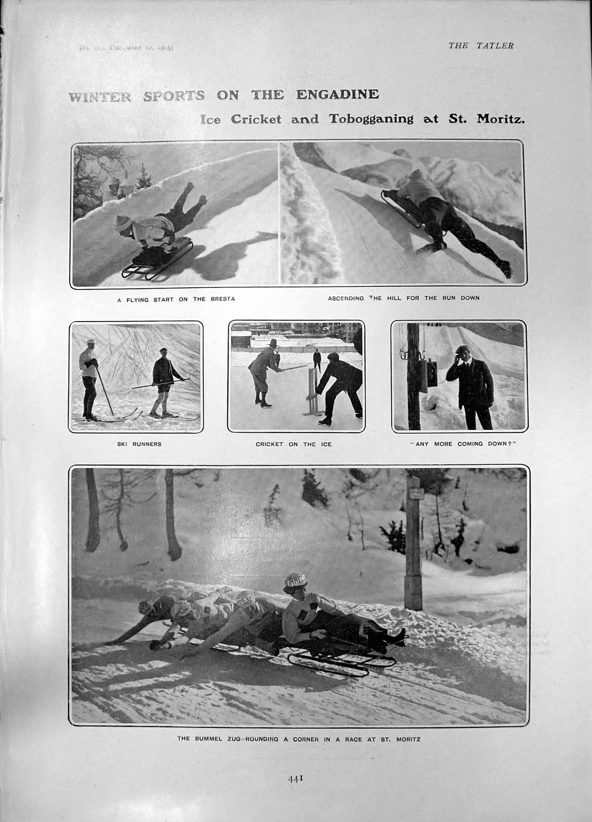 Old Winter Sports St Moritz Alfred Jones Robert Hampson Chas Petrie19 20th