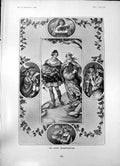 Old Print Happy Christmas Time Pudding Carols Bright Part W Haseldia 1903 20th
