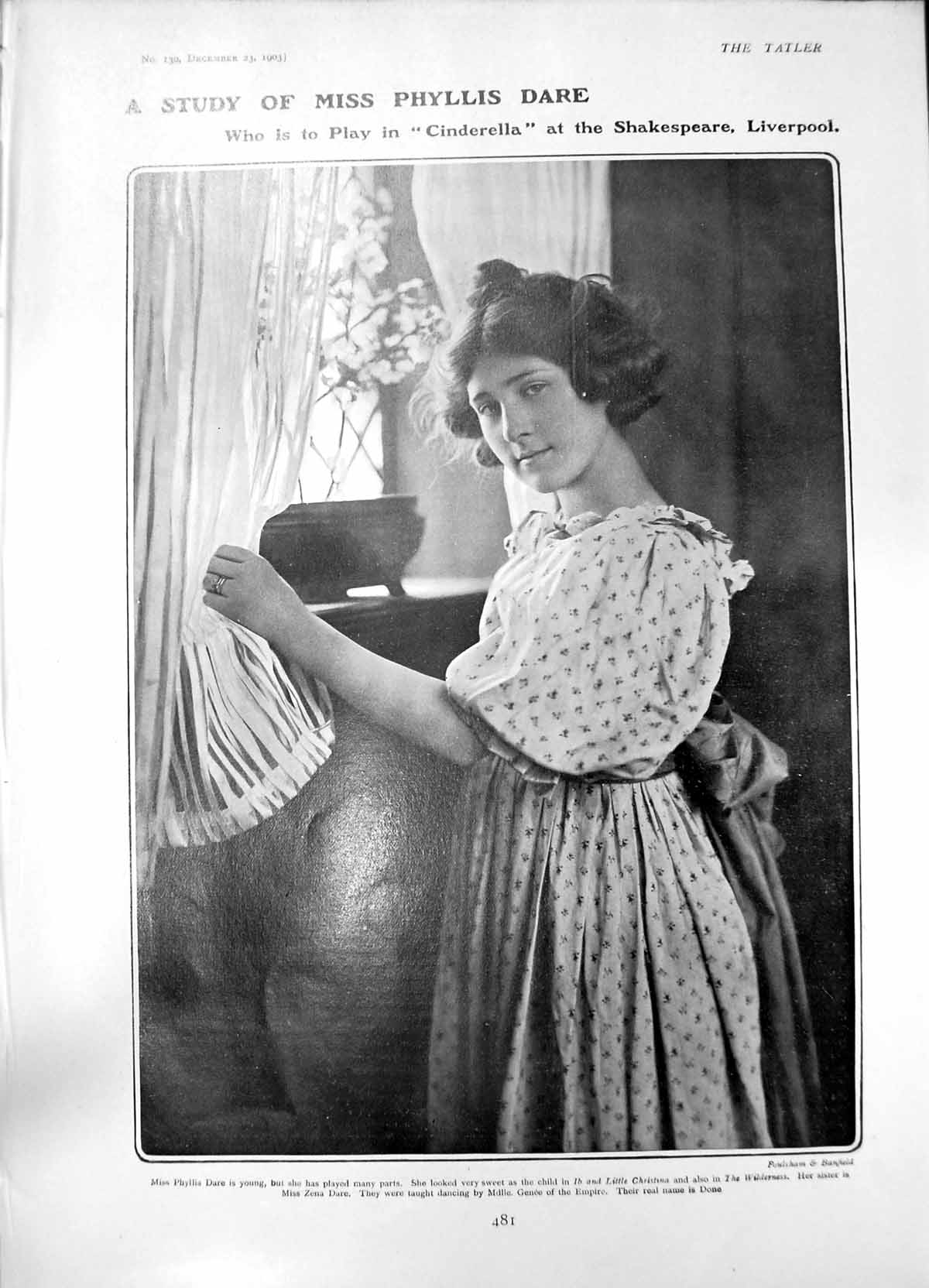 Old Phyllis Dare Cinderella Shakespeare Herbert Morris Artists Model