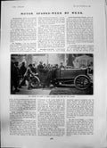 Antique Print Motor Car Show Paris English Cricket Team Relf ArnRhodes 1903
