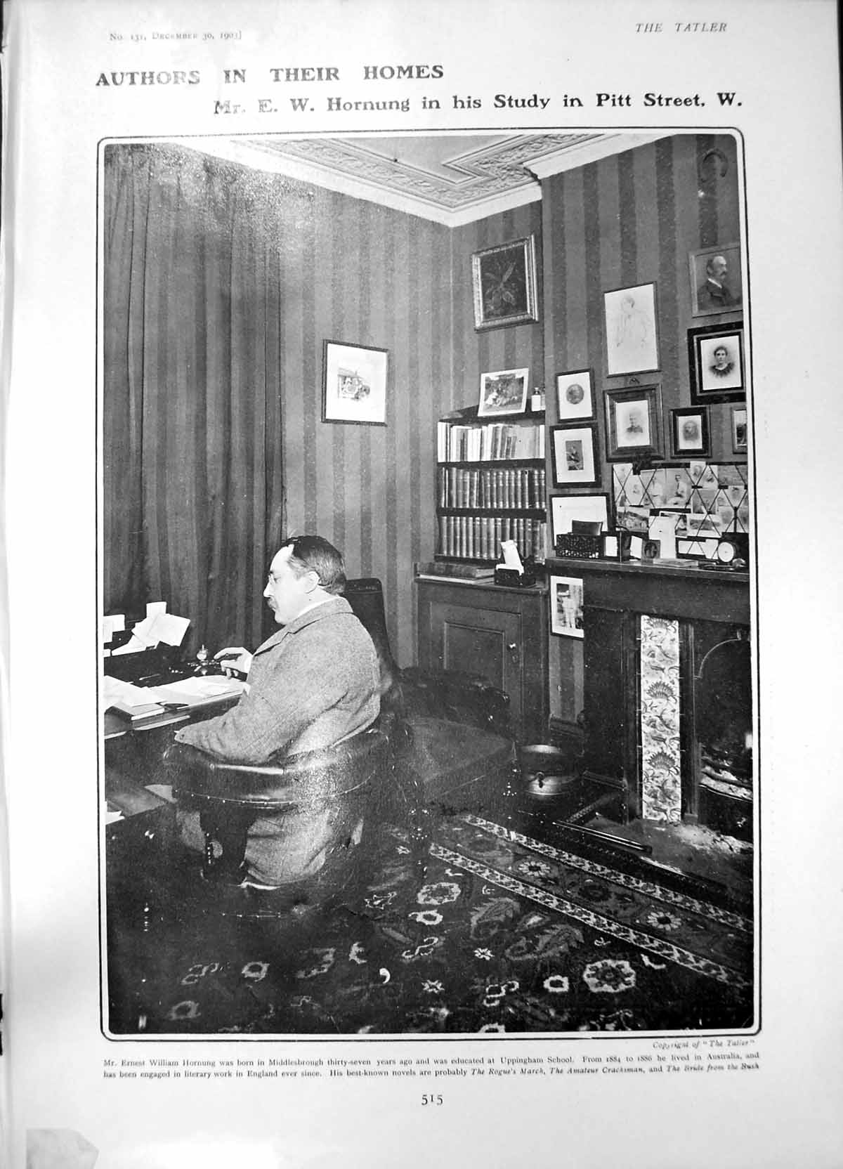 Old Ernest Hornung Novelist Duchess Dantzic Kitty Gordon V Elliott190 20th