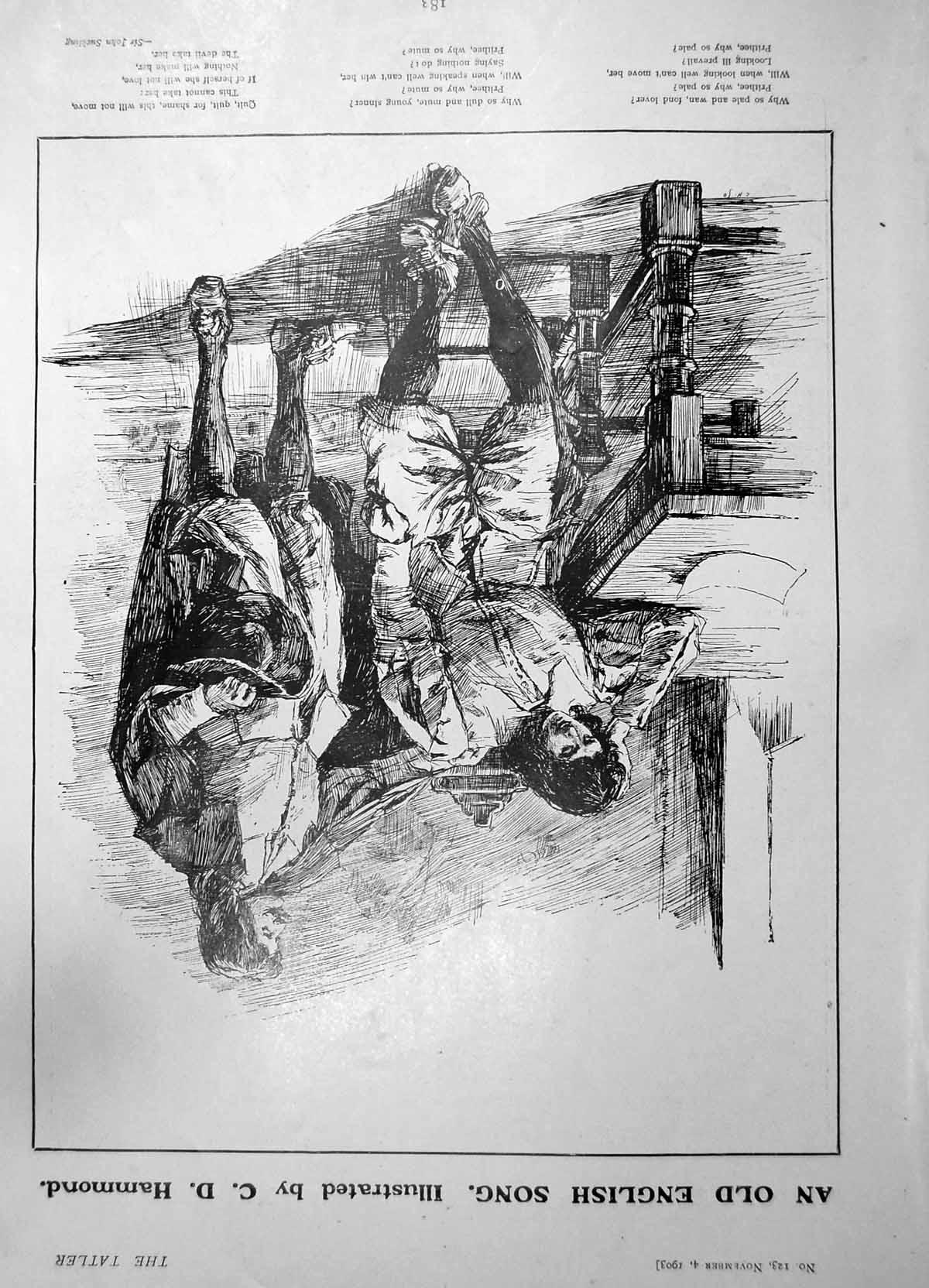 Old Print Mountain Climbing Alps Country Girl Pineros Letty 1903Pages 20th