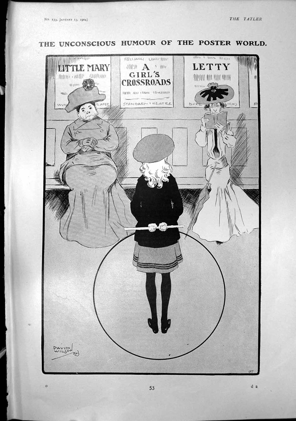 Old Humour Poster World David Wilson Harry Allister Geo Whitehead1904 20th