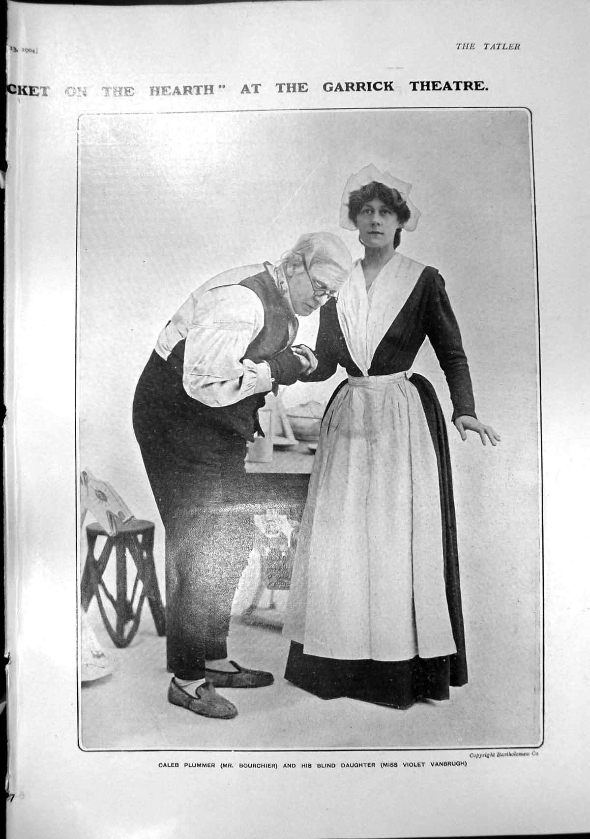 Antique Print Cricket Hearth Mr Bourchier Violet Vanbrugh Ernest Shand 1904