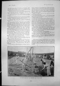 Antique Old Print Open Air Cure Continent How To Get Slim Digging Hole 1904