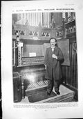 Old Print Blind Organist William Wostenholme Switzerland Winter Snow 1904 20th