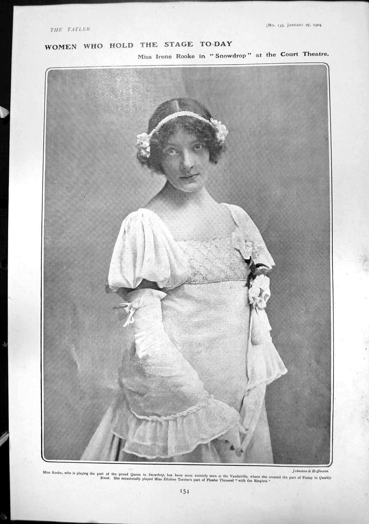 Old Women Stage Irene Rooke Snowdrop Lottie Stead Yolande Noble 1904 20th