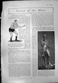 Antique Print G Hackenschmidt Wrestling Champion King Open Parliament 1904 20th