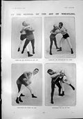 Old Print Art Wrestling Greco Roman Grip Young Queen Holland Consort 1904 20th