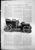 Old Print New 12 Hp Decauville Car Members Committee Football Assoc 1904