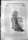 Antique Old Print Ladys Mirror Riviera Gown Handsome Driving Coat Ermine 1904